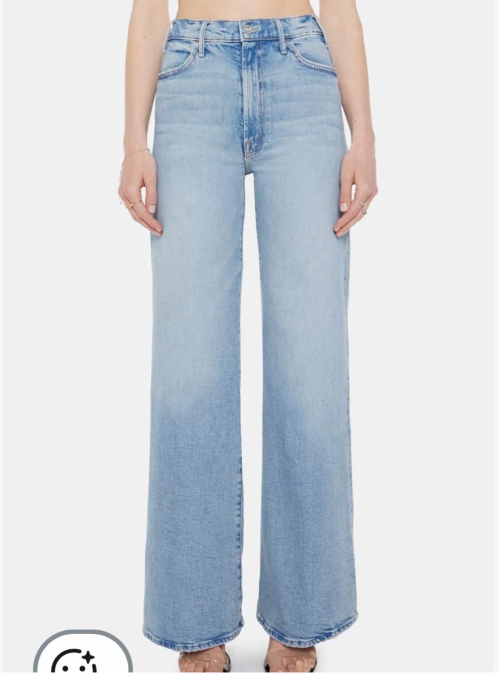 MOTHER HUSTLER ROLLER SNEAK WIDE LEG JEANS I CONFESS